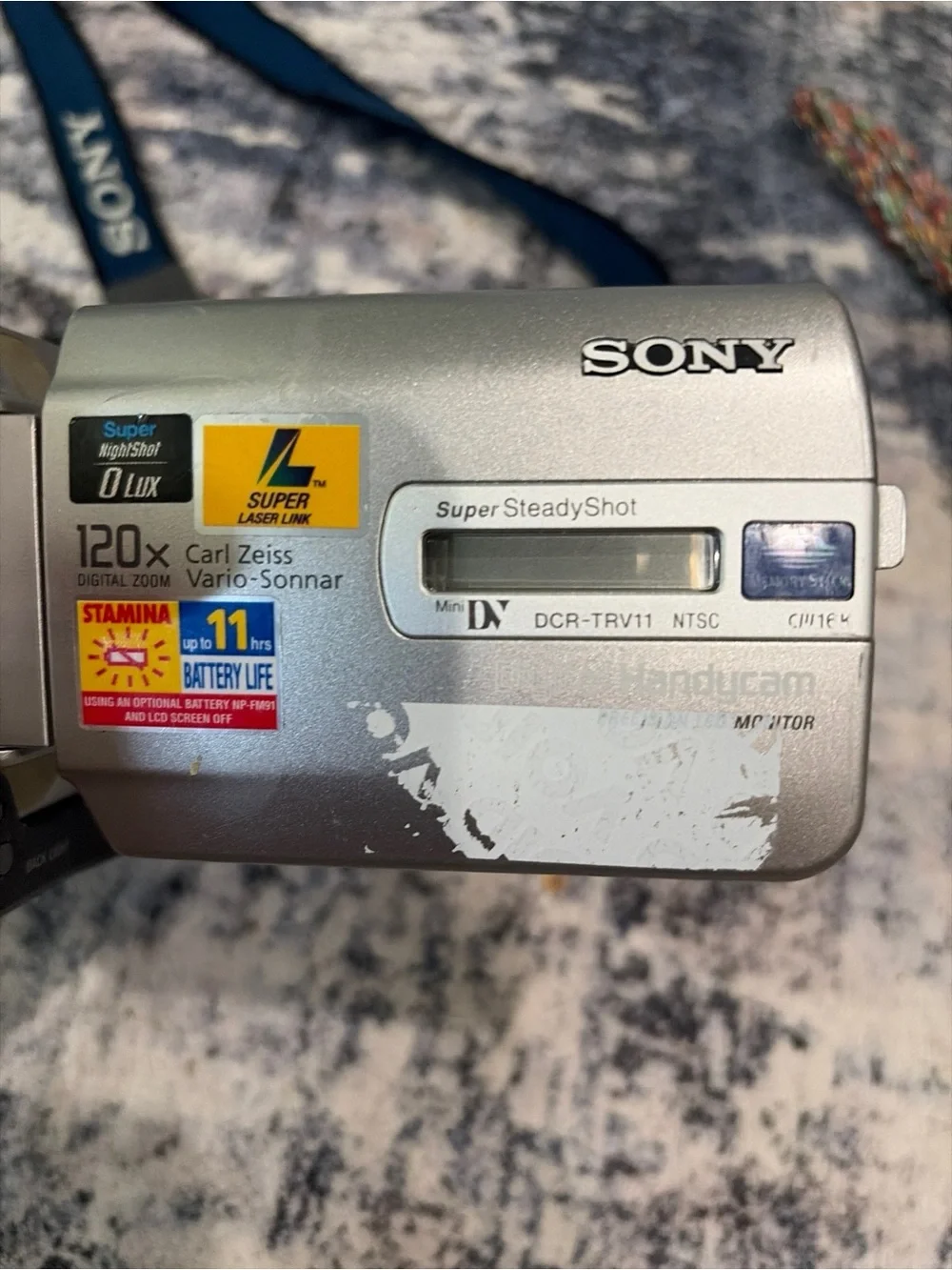 Sony Handycam DCR-TRV11 MiniDV Digital Video Camera - Silver (Untested For Parts